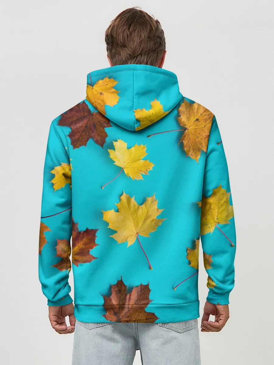 Худи мужской база хлопок / Кленовый листочек