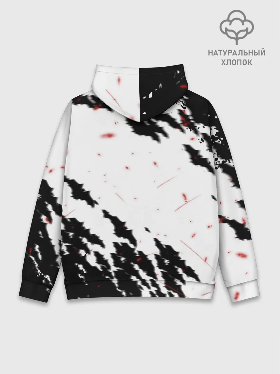 Худи мужской база хлопок / Берсерк маска с красными глазами