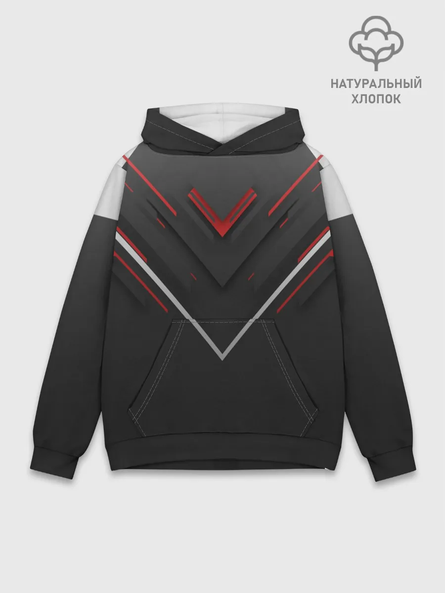 Худи мужской база хлопок / футуристический вектор