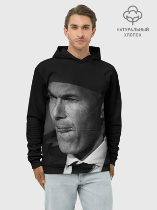 Худи мужской база хлопок / Зинедин Зидан / Zinedin Zidan