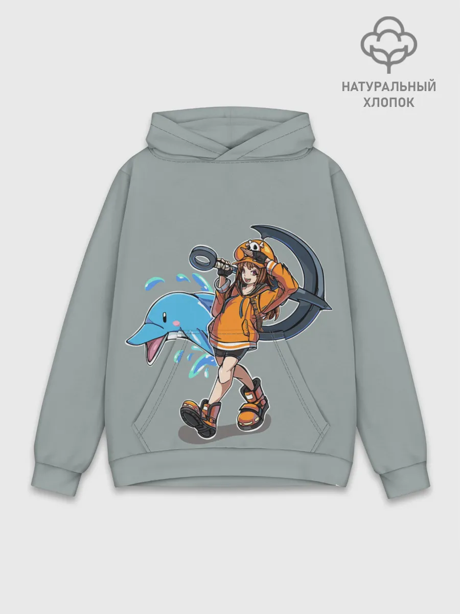 Худи мужской база хлопок / May whith dolphin