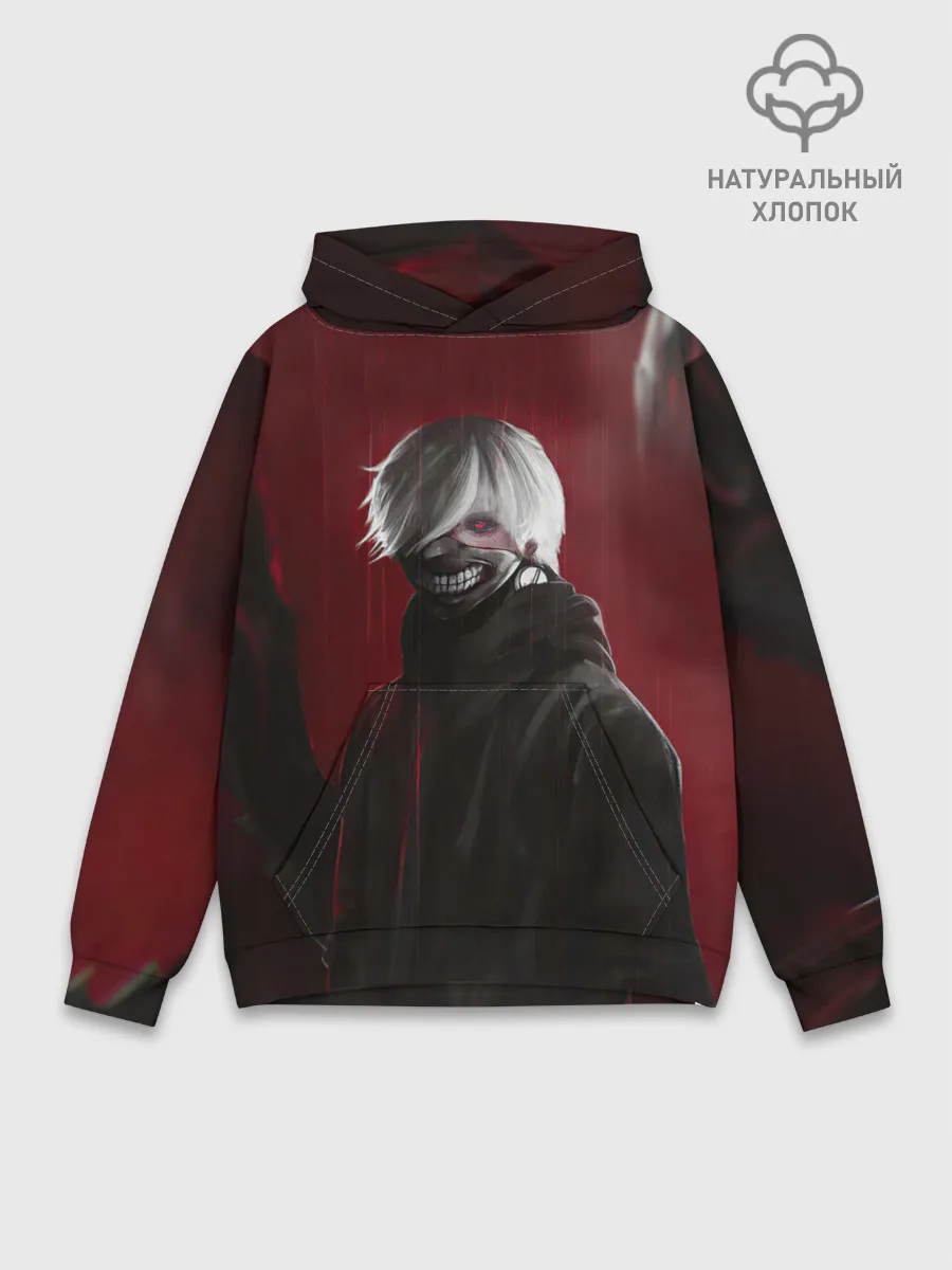 Худи мужской база хлопок / TOKYO GHOUL | ТОКИЙСКИЙ ГУЛЬ ЩЮПАЛЬЦА