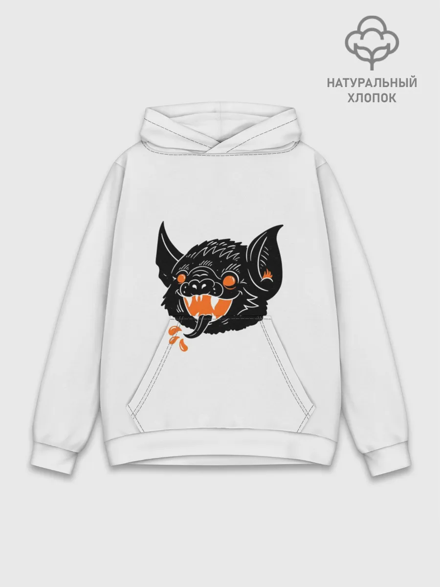 Худи мужской база хлопок / Черная Летучая Мышь