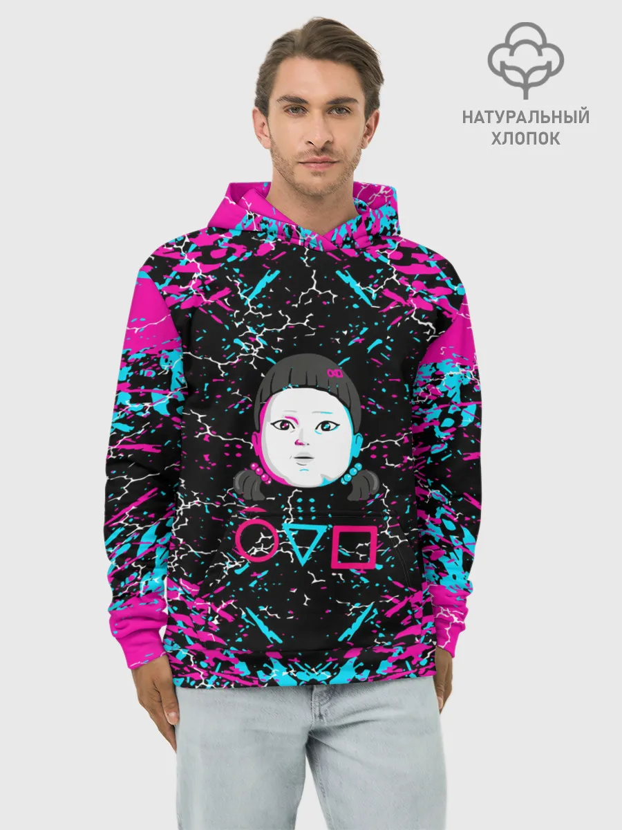 Худи мужской база хлопок / SQUID GAME | ИГРА В КАЛЬМАРА | КУКЛА.