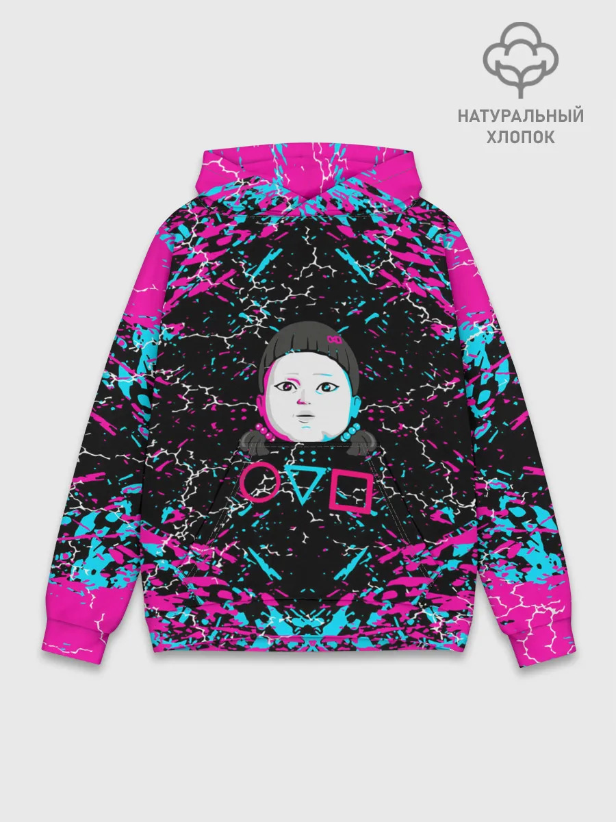 Худи мужской база хлопок / SQUID GAME | ИГРА В КАЛЬМАРА | КУКЛА.