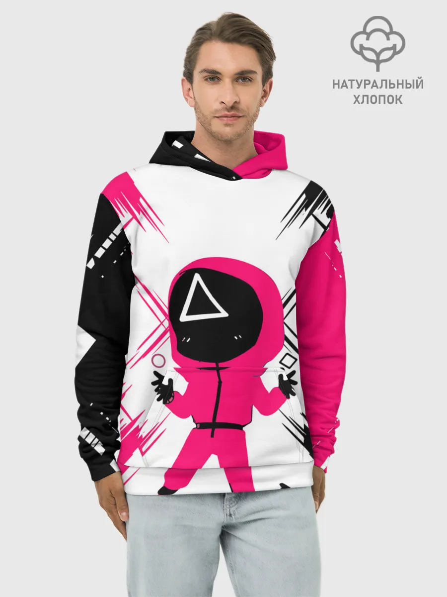 Худи мужской база хлопок / SQUID GAME | ИГРА В КАЛЬМАРА | треугольник.