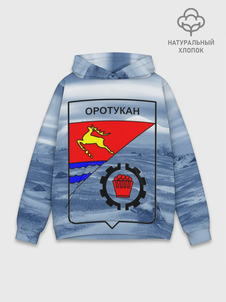 Худи мужской база хлопок / Герб Оротукан