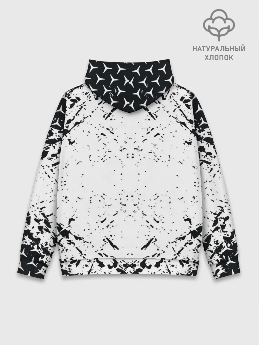 Худи мужской база хлопок / Mercedes | брызги красок,