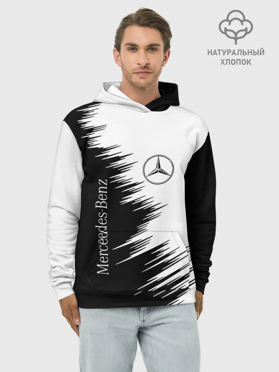 Худи мужской база хлопок / mercedes benz