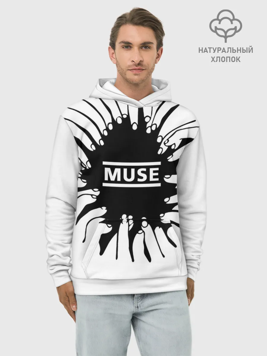 Худи мужской база хлопок / MUSE пальцы