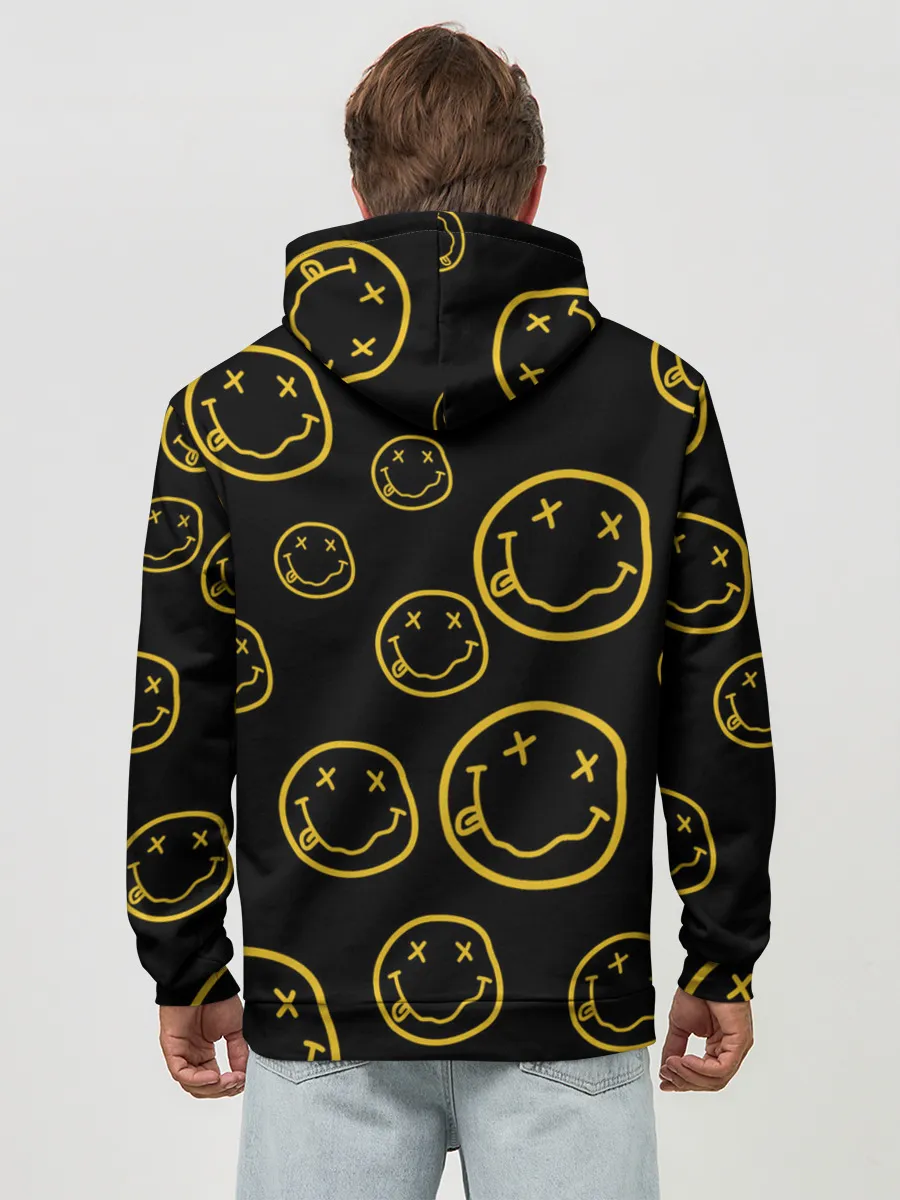 Худи мужской база хлопок / Арт на группу Nirvana