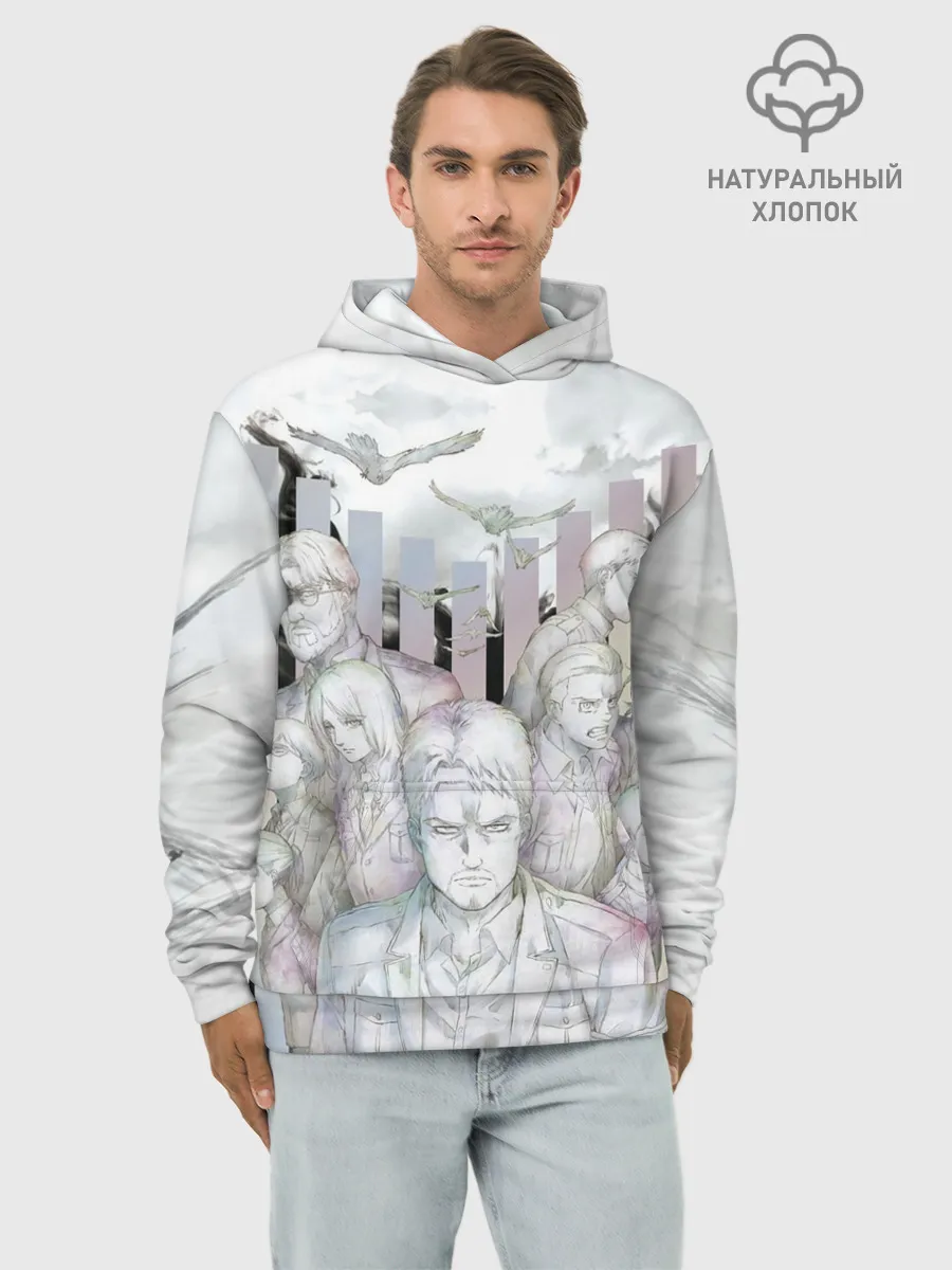 Худи мужской база хлопок / Райнер и Воины Марли