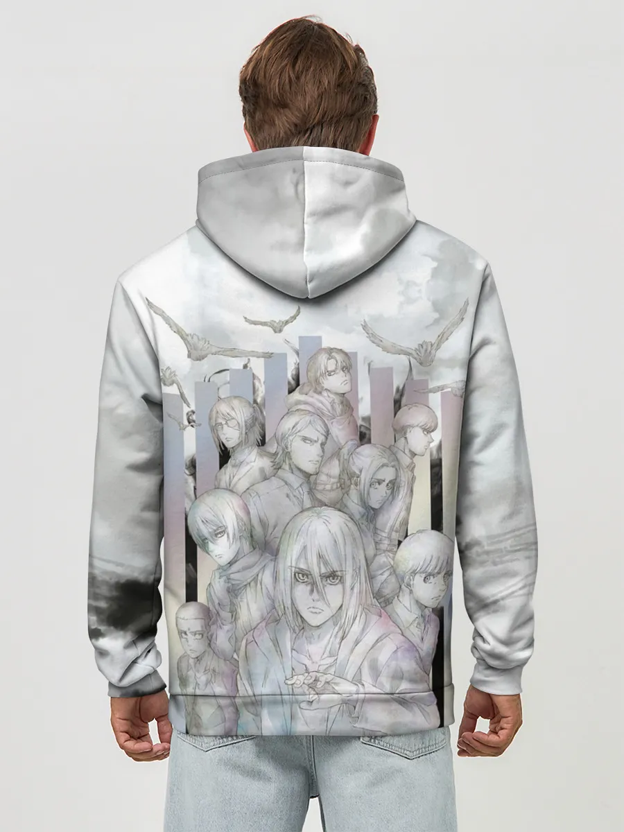 Худи мужской база хлопок / Эрен и Воины Парадиза