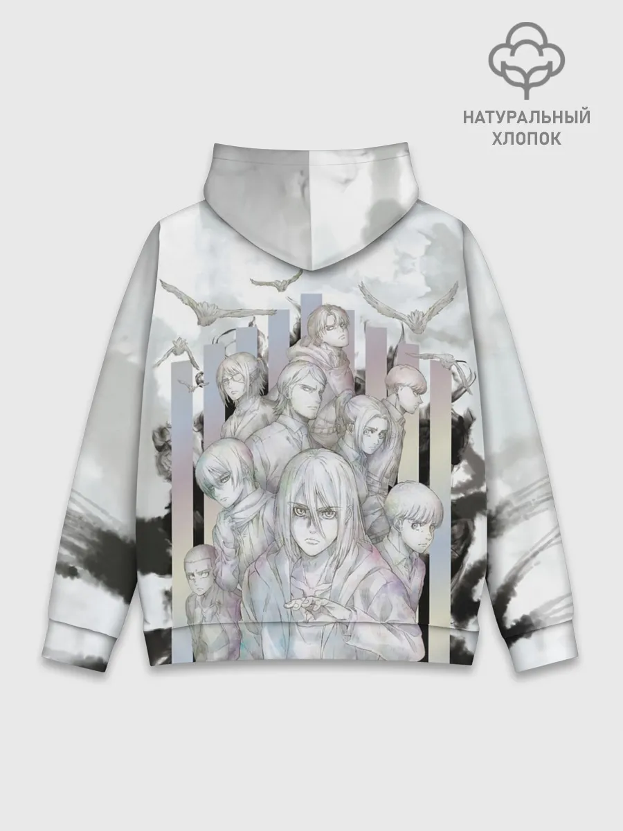Худи мужской база хлопок / Эрен и Воины Парадиза