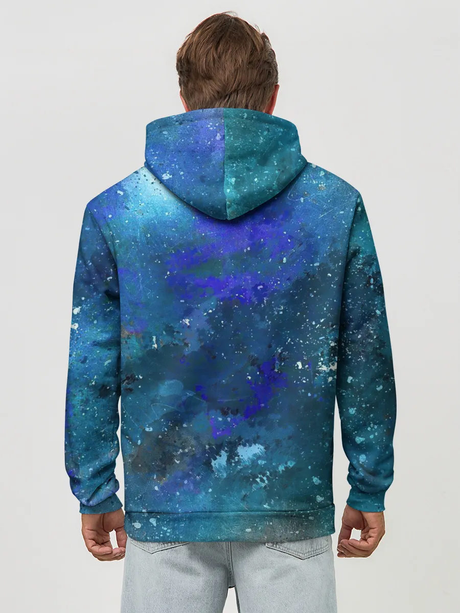 Худи мужской база хлопок / Космическое облако