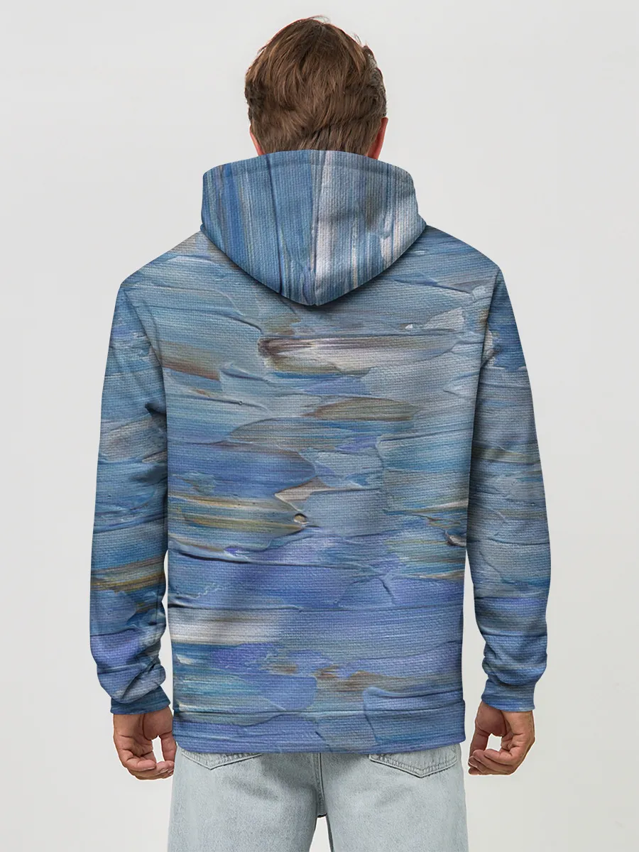 Худи мужской база хлопок / Мазки красок