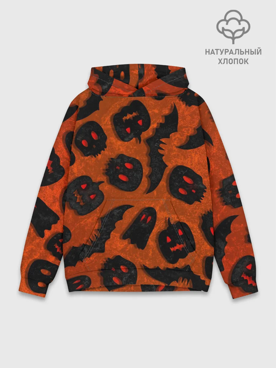 Худи мужской база хлопок / Halloween print