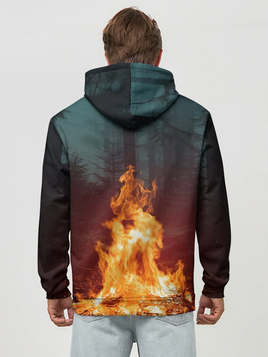 Худи мужской база хлопок / Пикник в лесу