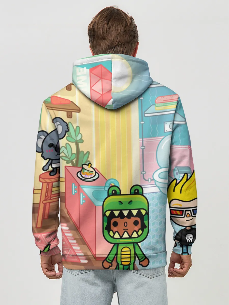 Худи мужской база хлопок / Toca Boca | Тока бока костюм крокодила