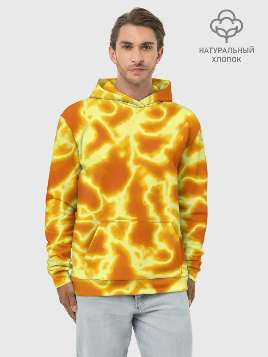 Худи мужской база хлопок / Огненная вспышка