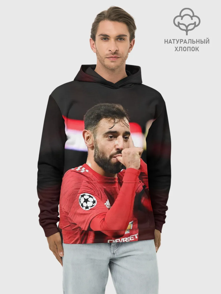 Худи мужской база хлопок / Бруну Фернандеш, МЮ