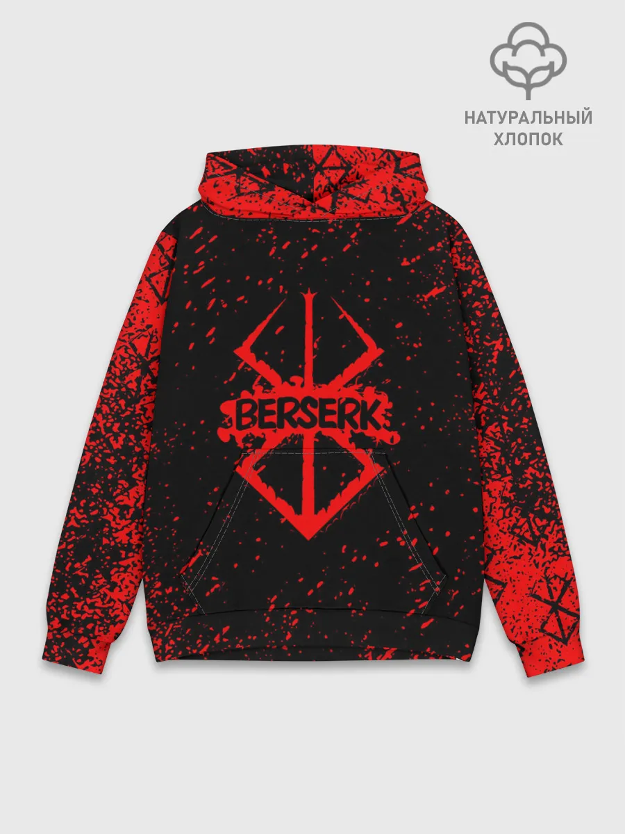 Худи мужской база хлопок / BERSERK | logo elements