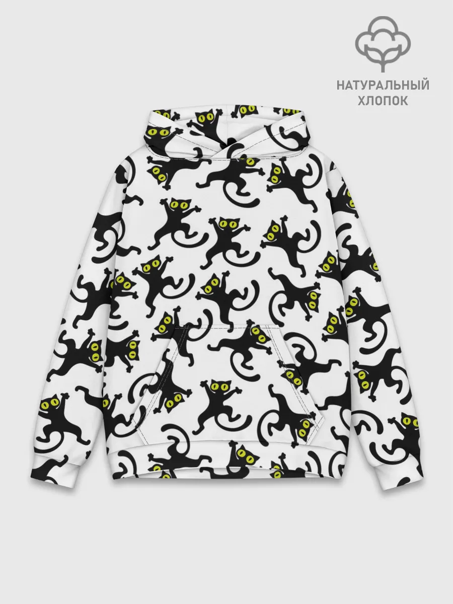 Худи мужской база хлопок / Танец котов