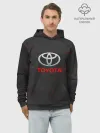 Худи мужской база хлопок / [Toyota] Тонкие линии неона