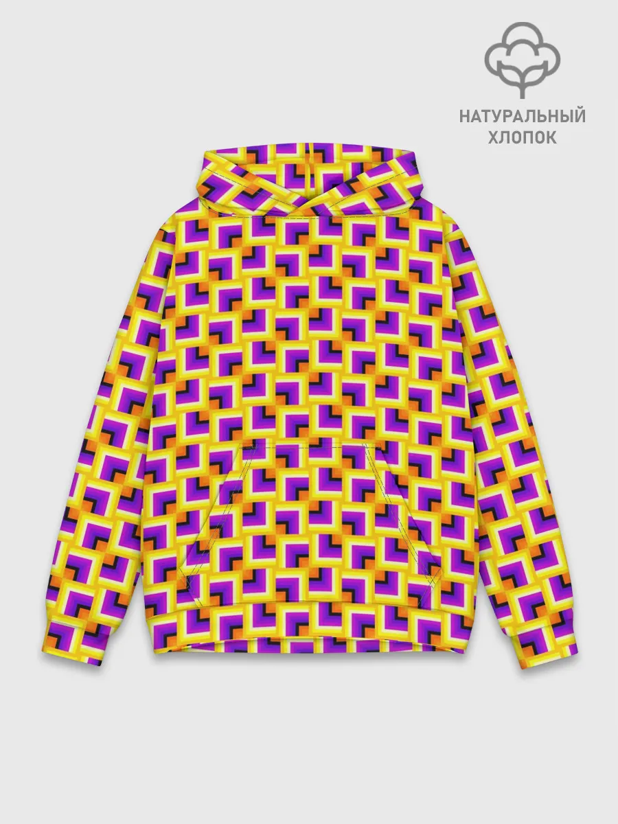 Худи мужской база хлопок / Фон с квадратами