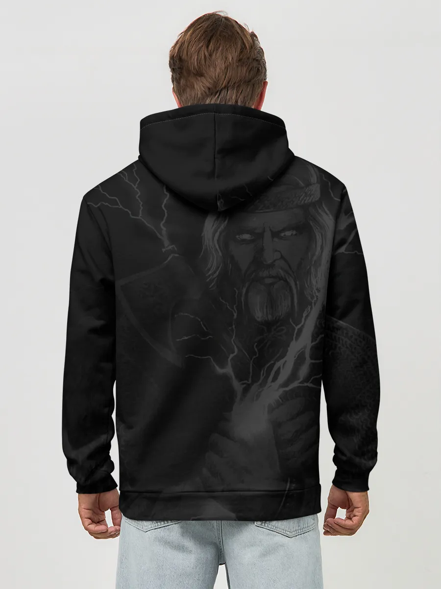 Худи мужской база хлопок / Перун. Славянский бог