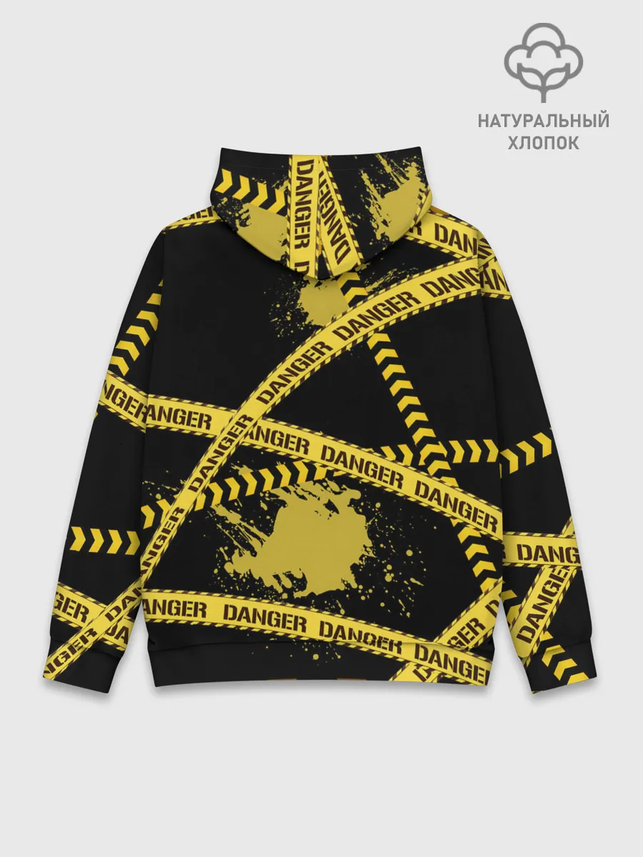 Худи мужской база хлопок / Лента DANGER