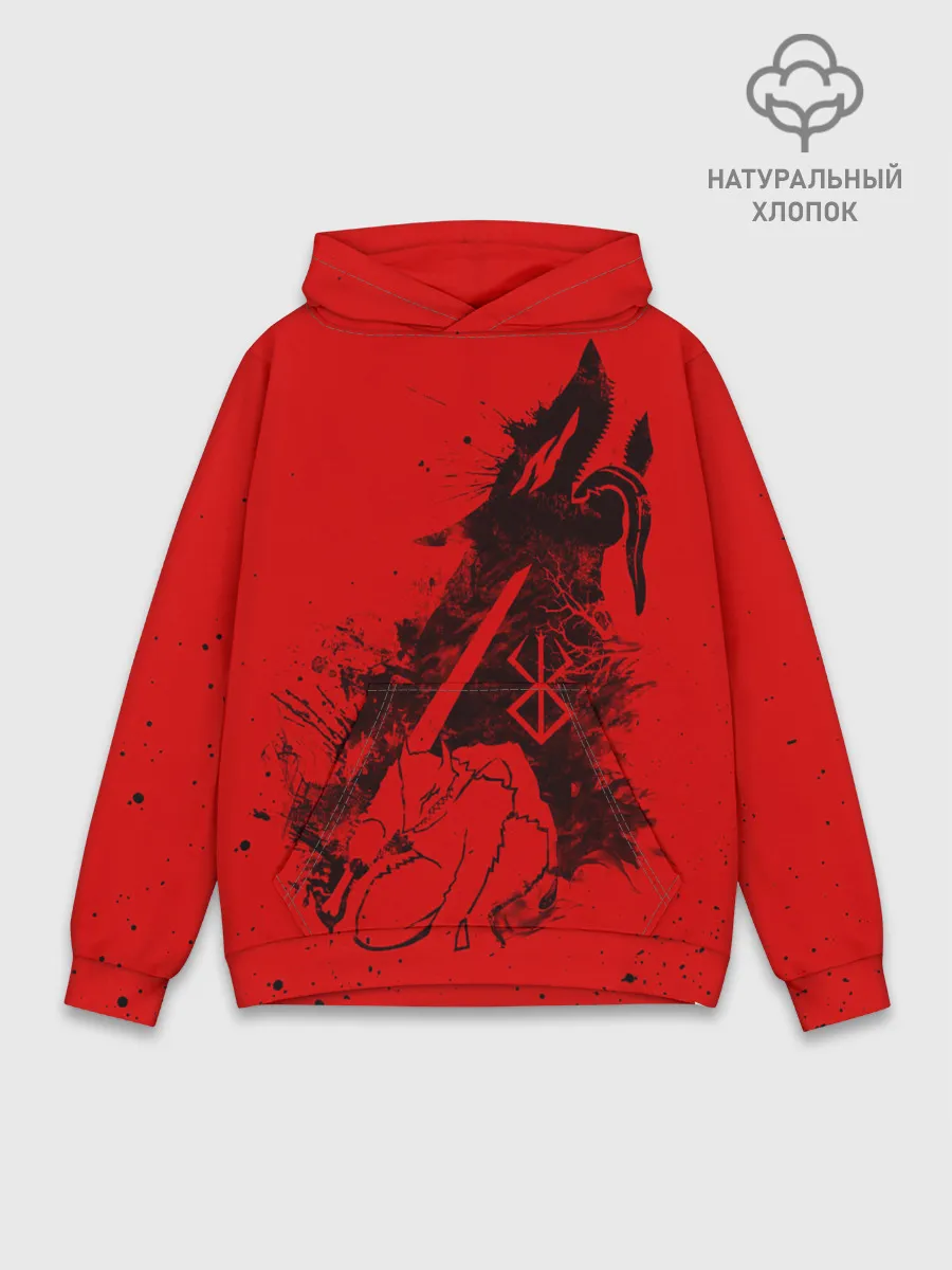 Худи мужской база хлопок / БЕРСЕРК ГАТС С МЕЧОМ, ДОСПЕХИ