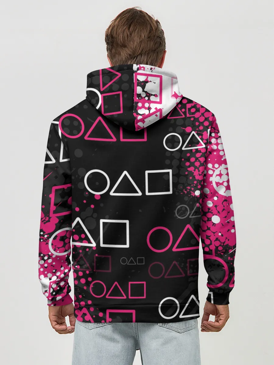 Худи мужской база хлопок / ИГРА В КАЛЬМАРА / ГРАНЖ ЛОГО