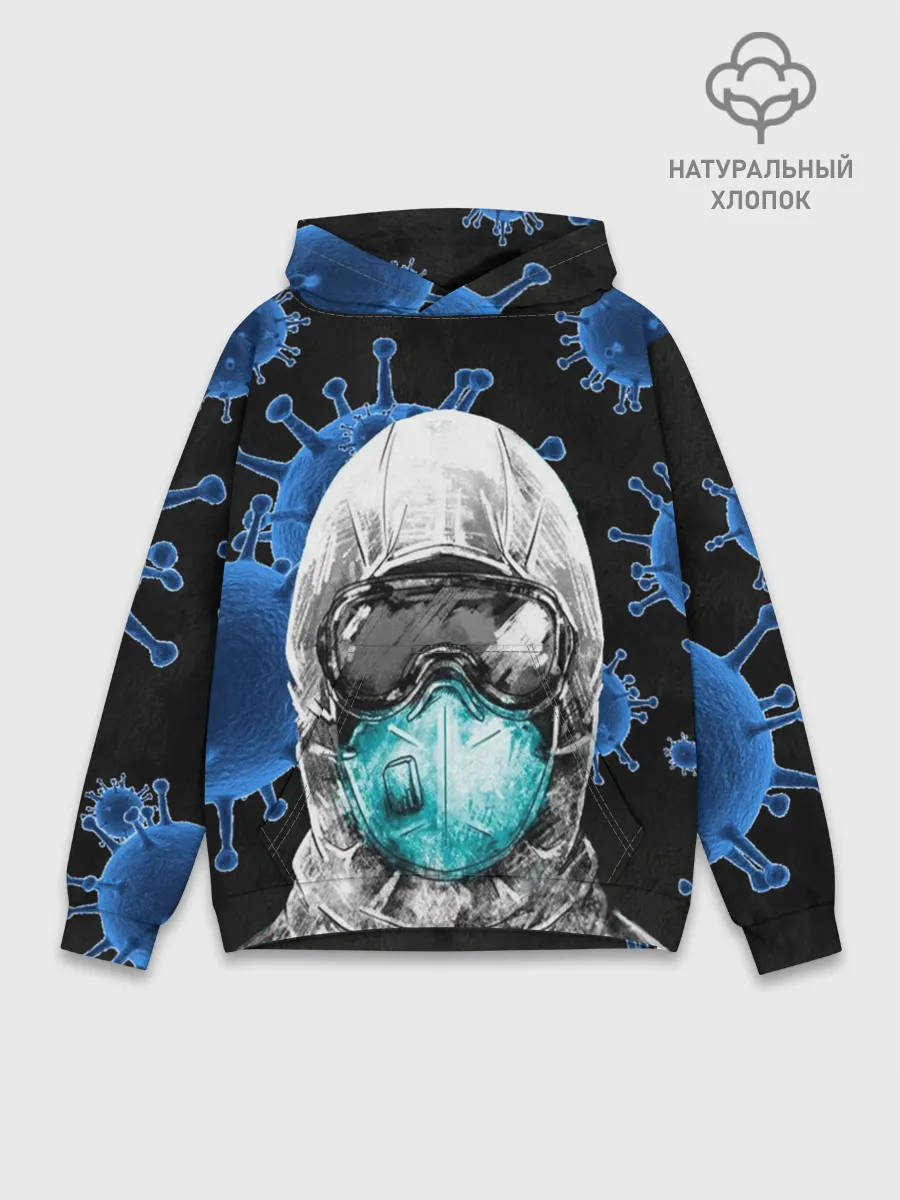 Худи мужской база хлопок / Protection against Covid-19