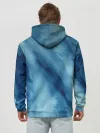 Худи мужской база хлопок / Голубой мрамор
