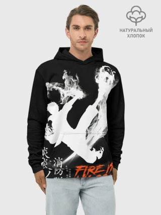 Худи мужской база хлопок / Пламенный отряд