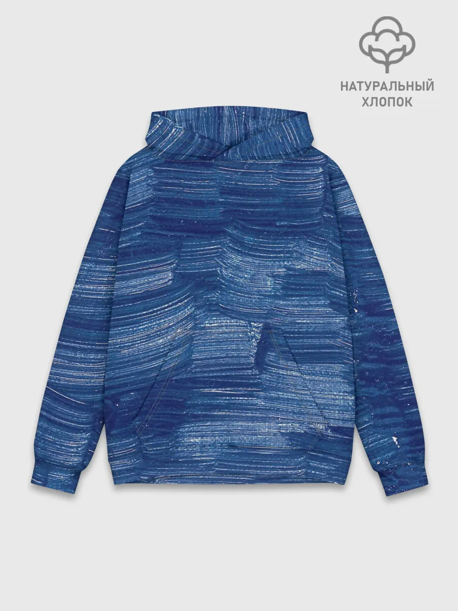 Худи мужской база хлопок / Акриловые мазки