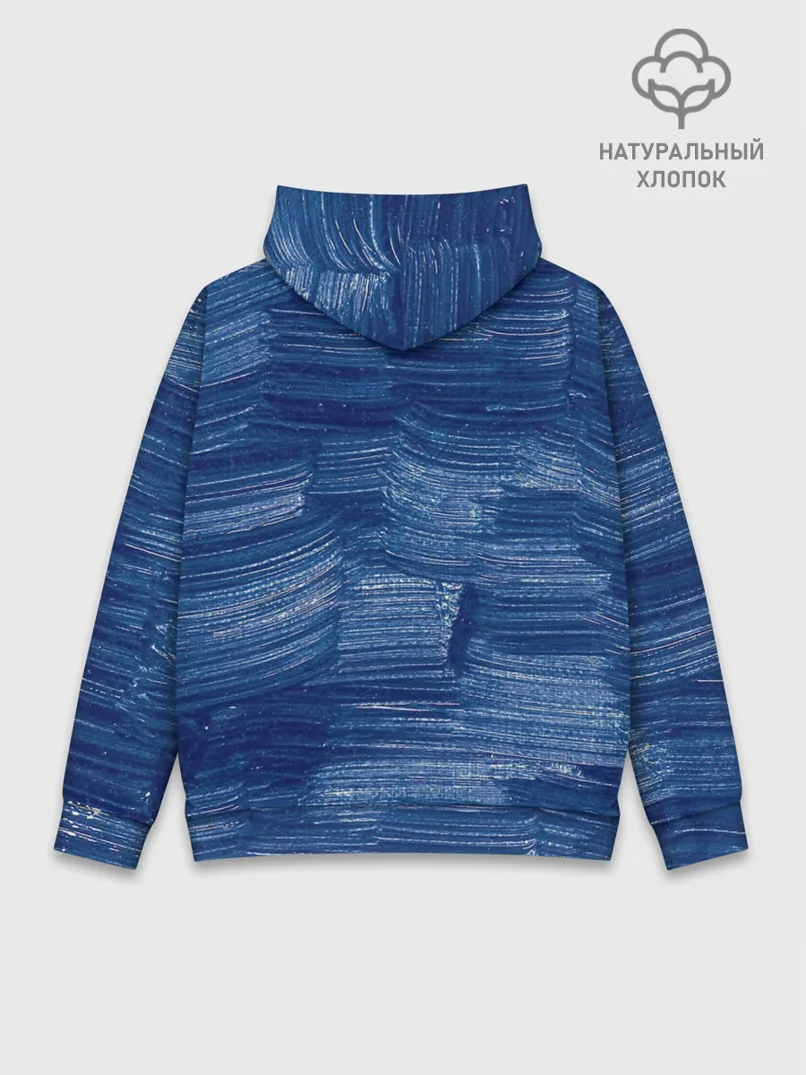 Худи мужской база хлопок / Акриловые мазки