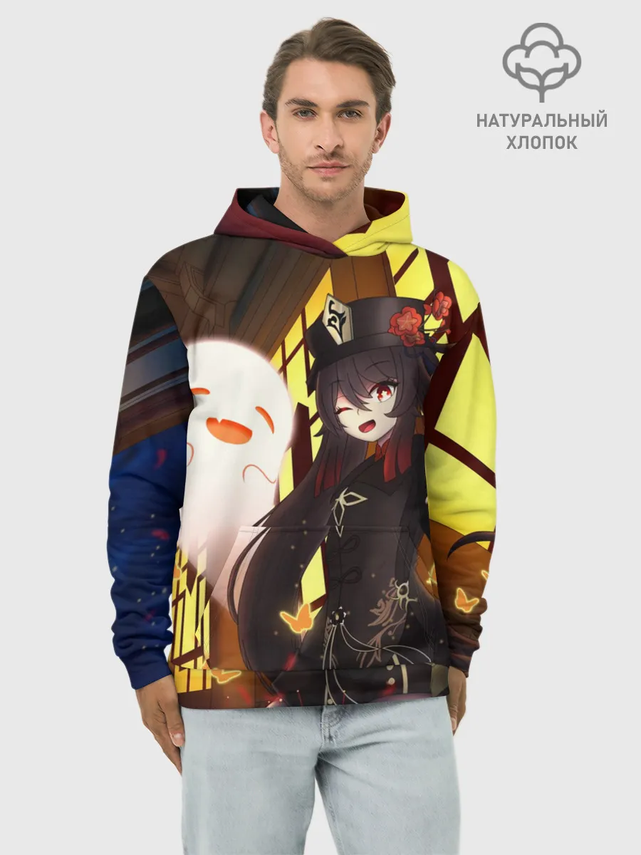 Худи мужской база хлопок / Ху Тао | Genshin Impact