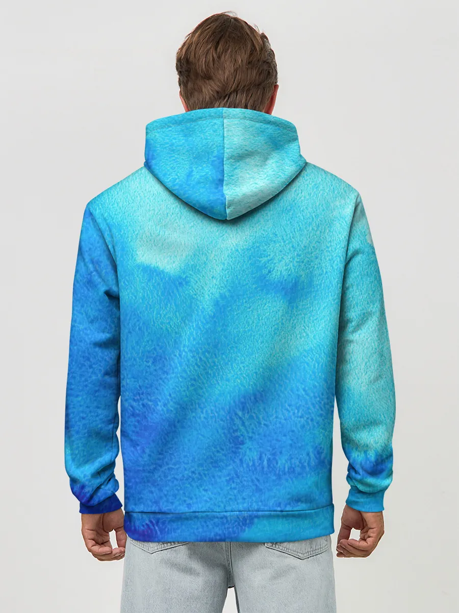 Худи мужской база хлопок / Глубина льда