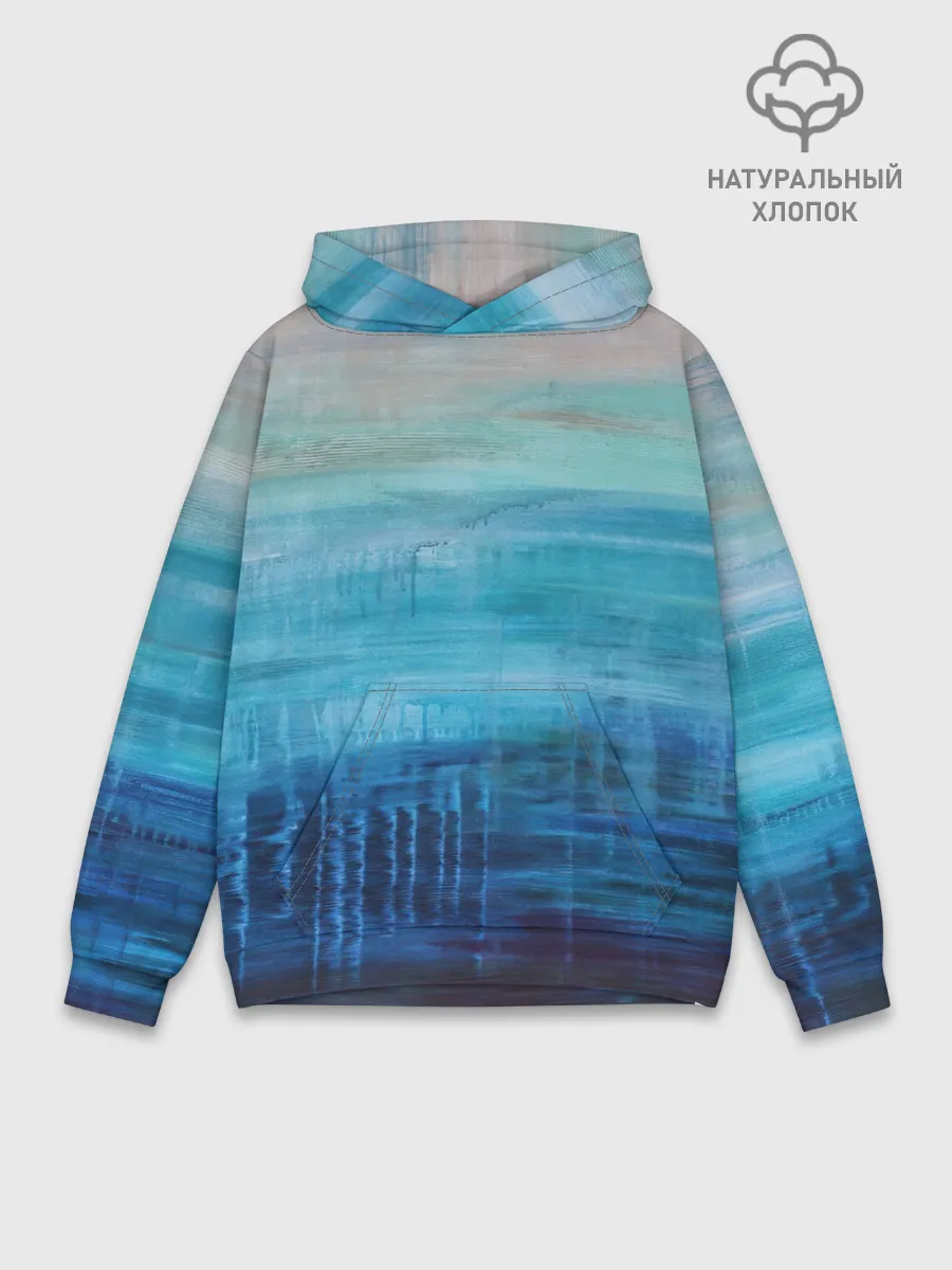 Худи мужской база хлопок / Небесные потеки