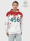 Худи мужской база хлопок / ИГРА В КАЛЬМАРА ПЕРСОНАЖ 456 КРОВЬ