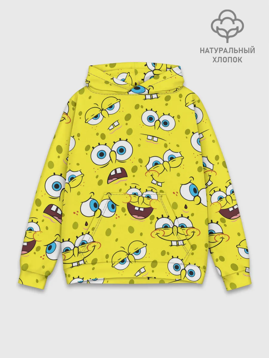 Худи мужской база хлопок / Губка Боб / SpongeBob pattern