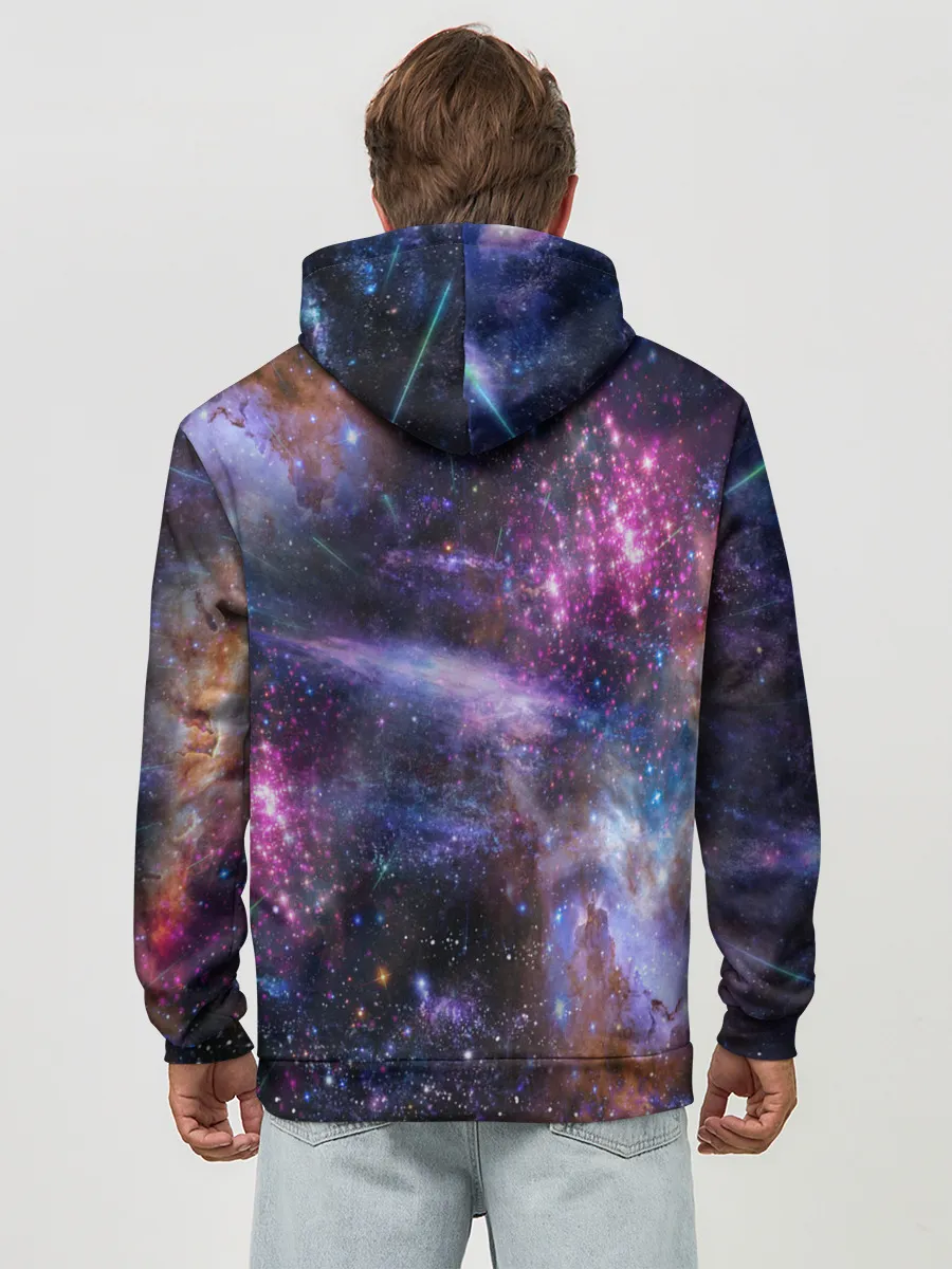 Худи мужской база хлопок / Звездный тигр