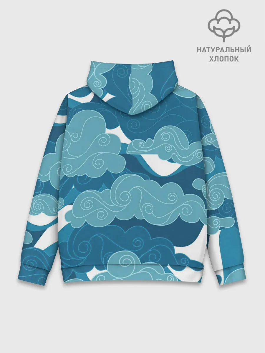 Худи мужской база хлопок / Облака Греции