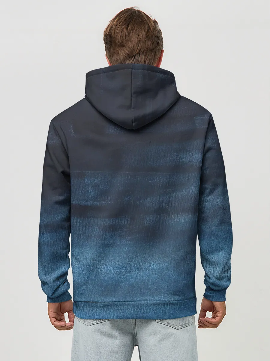 Худи мужской база хлопок / Темнота глубины