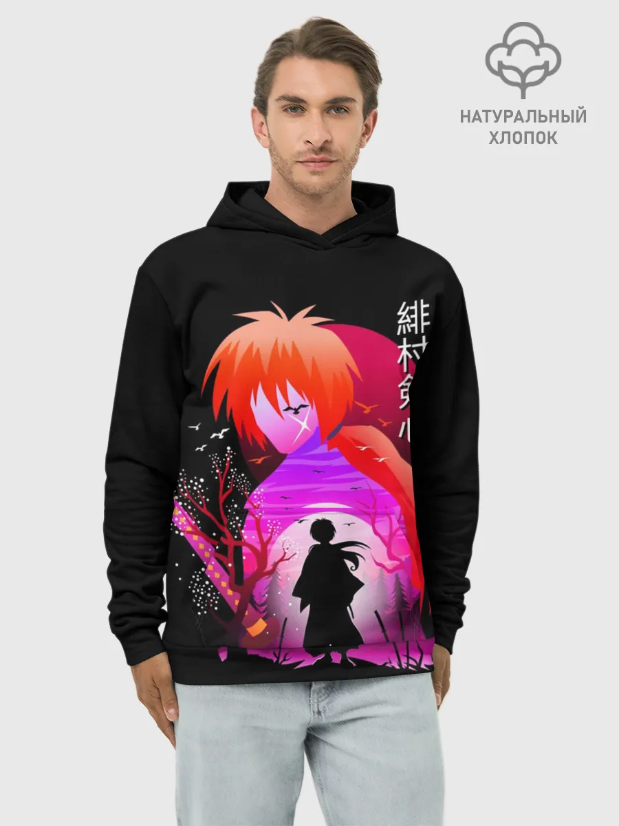 Худи мужской база хлопок / Rurouni Kenshin / Бродяга Кэнсин