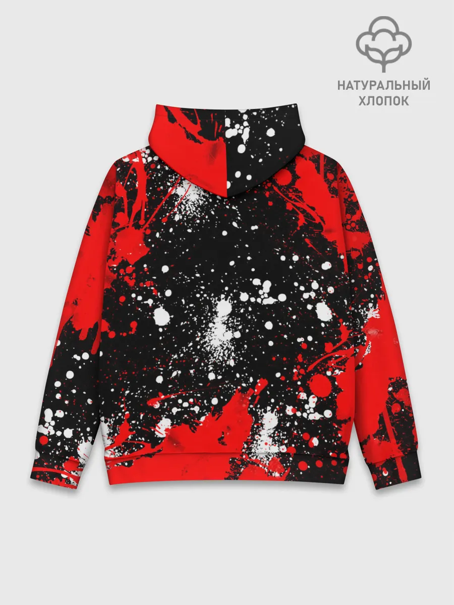 Худи мужской база хлопок / Free Fire: Брызги и капли красок.