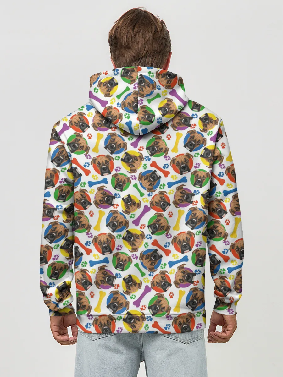 Худи мужской база хлопок / Немецкий Боксёр