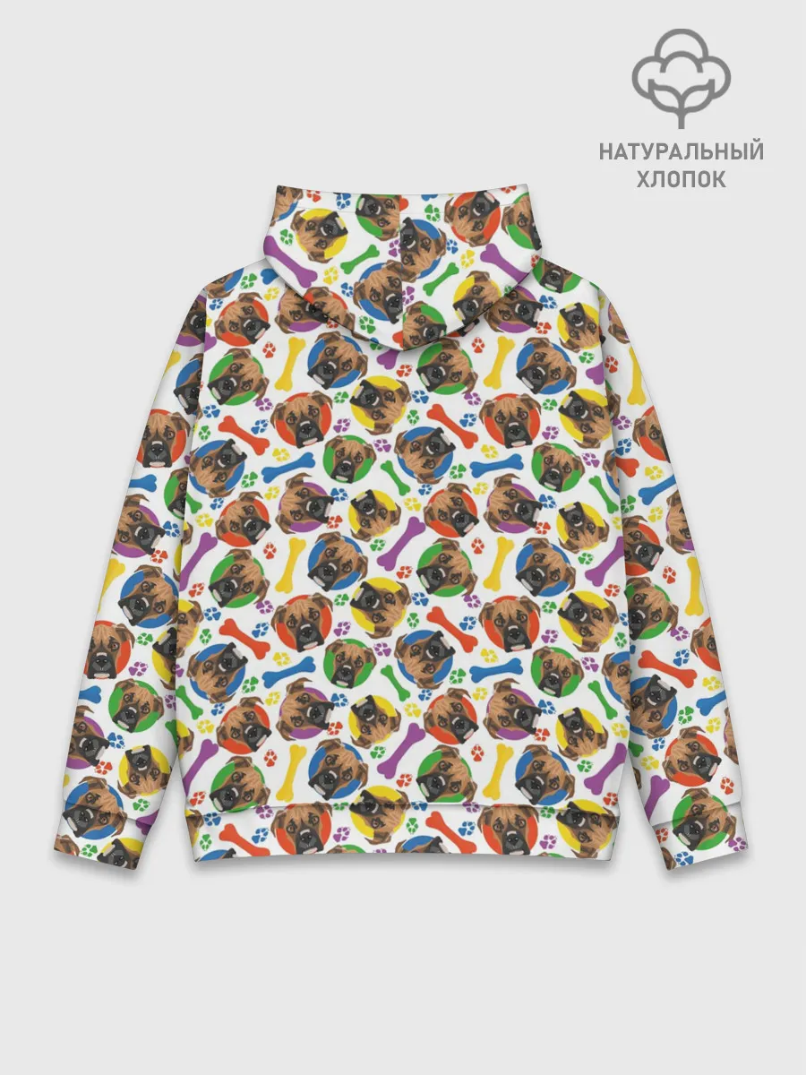 Худи мужской база хлопок / Немецкий Боксёр